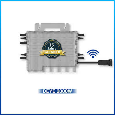 SOLAR-HOOK etm Solaranlage Deye Wechselrichter 2000W SUN-M200G4-EU-Q0, Photovoltaik WIFI Mikrowechselrichter (drosselbar auf 800W/600W)