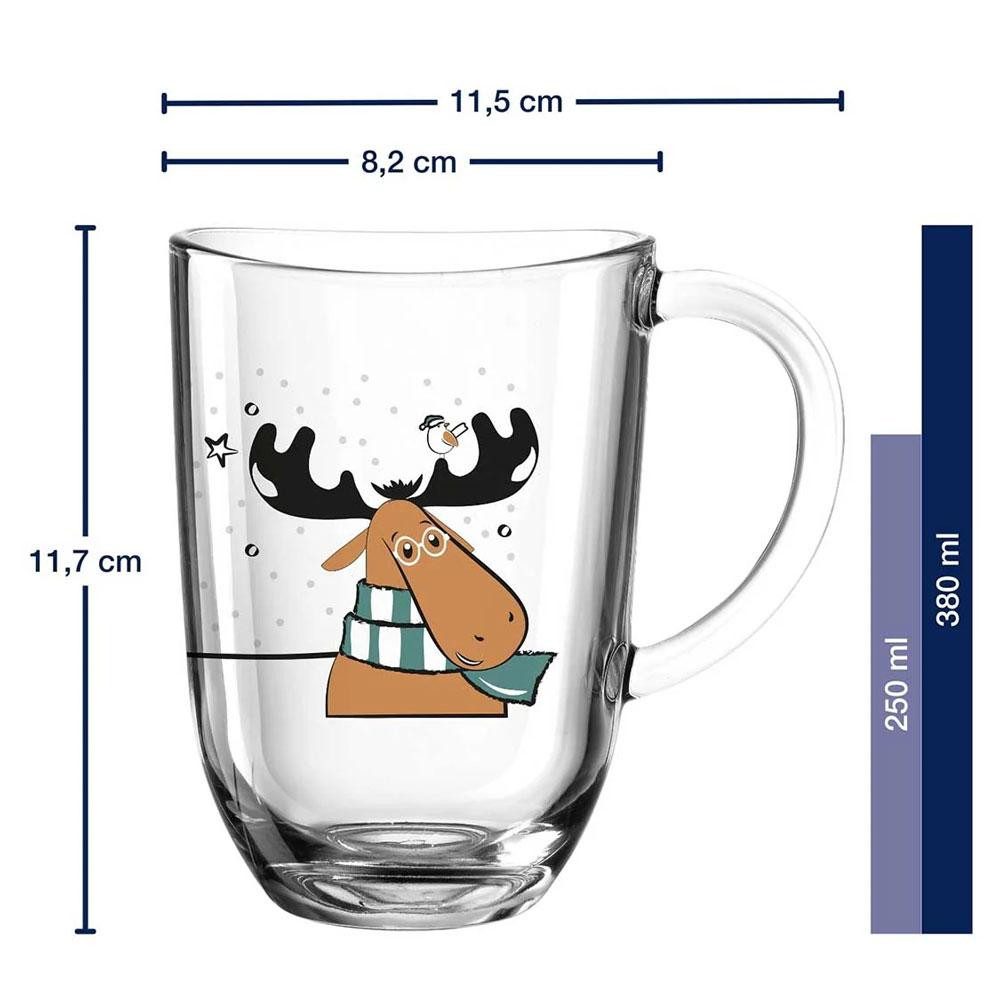 LEONARDO Geschirr Leonardo Tasse hitzebeständiges Glas Elch (380ml) günstig online kaufen