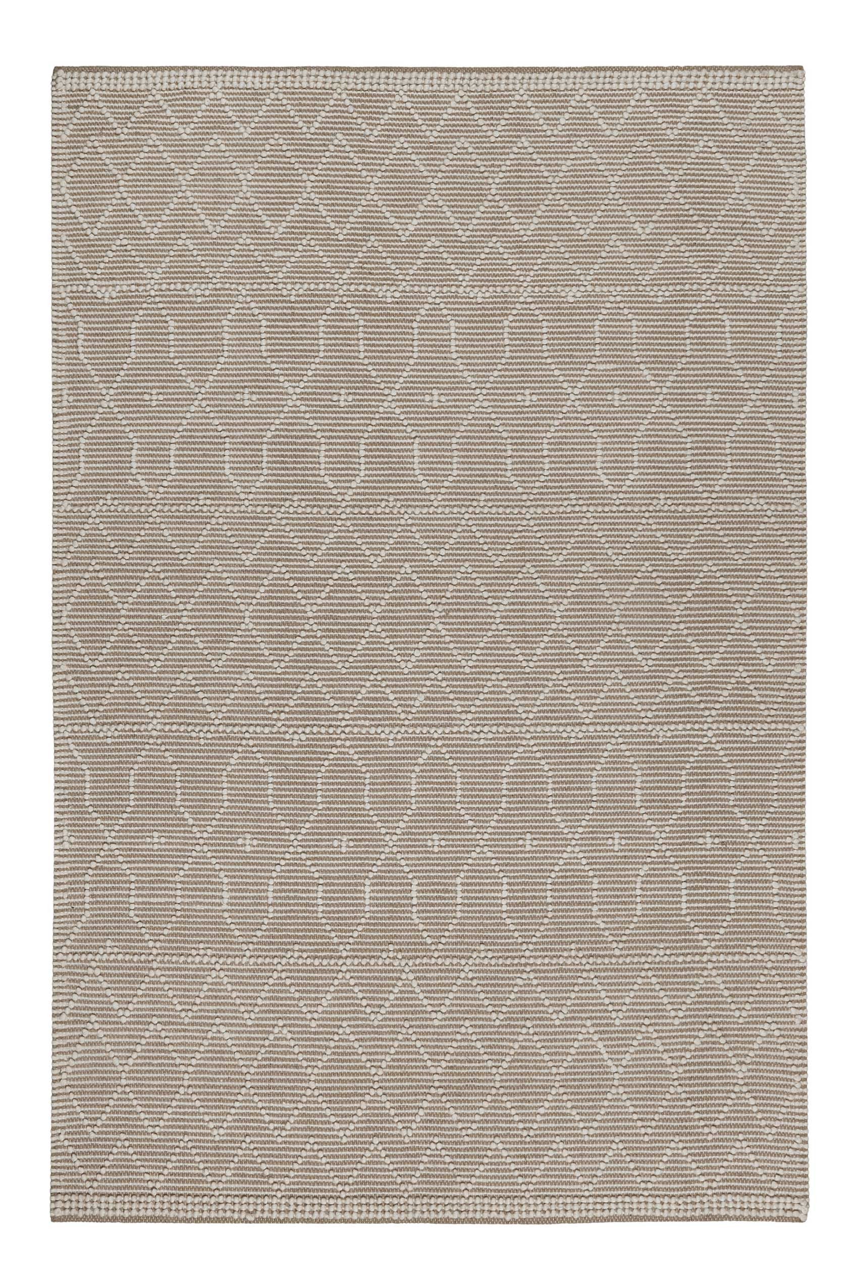 Esprit Teppich Ana, rechteckig, Höhe: 8 mm, Wollteppich, handgewebt, kurzflor, natürlich, geometrisch, schlicht