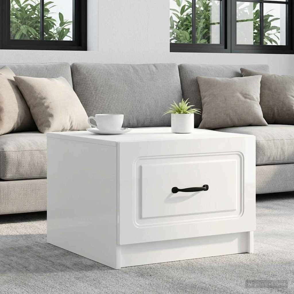 vidaXL Couchtisch vidaXL Couchtisch Hochglanz Weiß 49 x 50 x 37 cm Holzwerkstoff