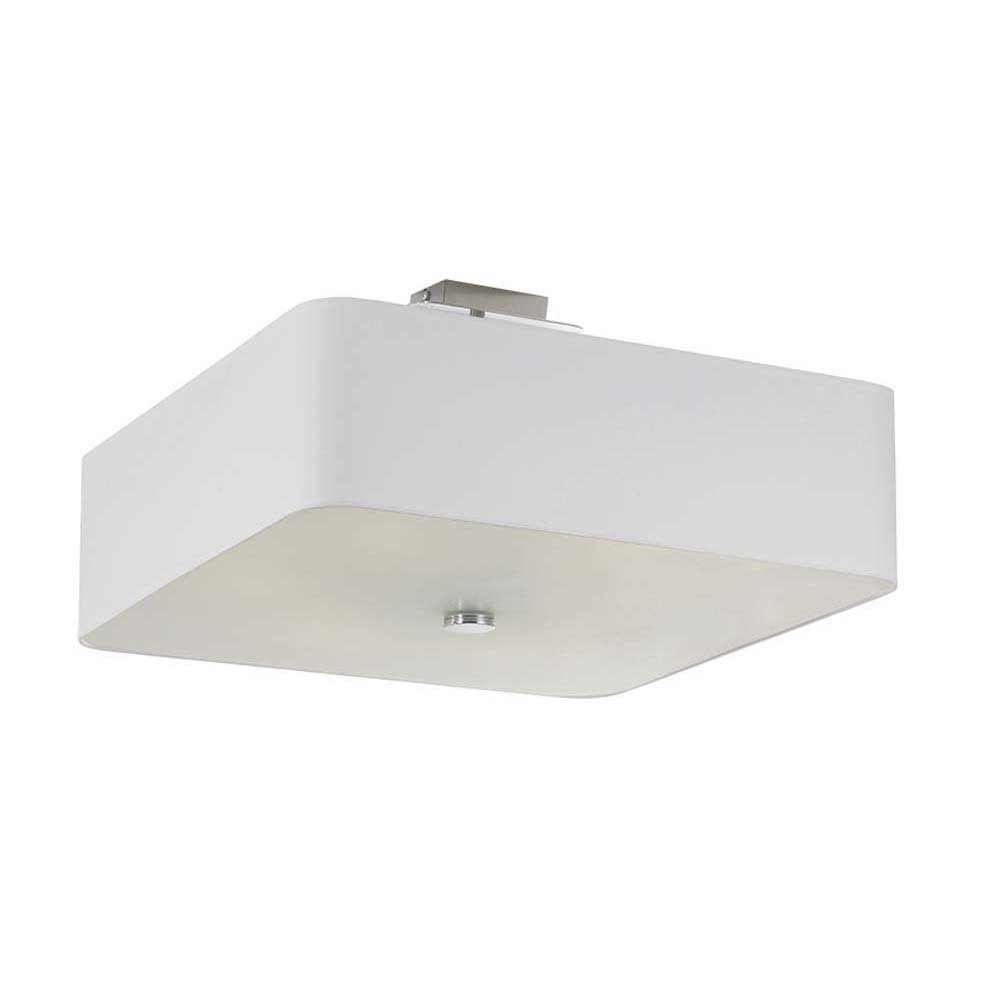 Weiß Stahl Leuchtmittel Deckenstrahler, inklusive, Wohnzimmer Deckenleuchte Glas etc-shop Deckenlampe Stoff nicht