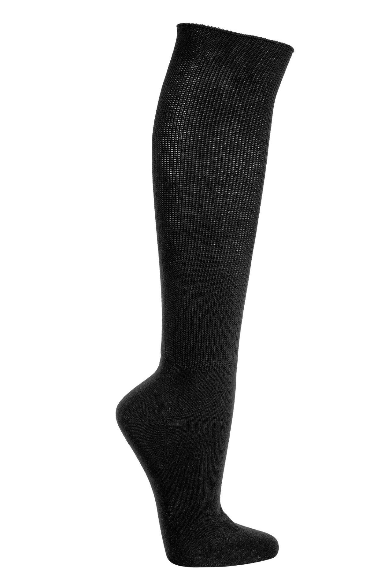 Wowerat Diabetikersocken 2 Paar Extra-Breite Wellness-Kniestrümpfe, weite Diabetiker-Strümpfe