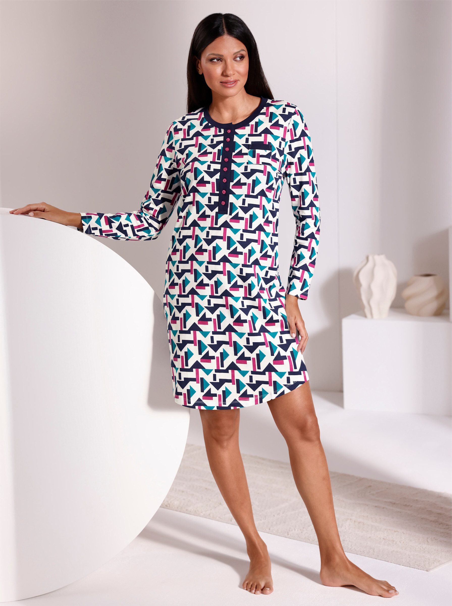 Witt Nachthemd Sleepshirt Langarm