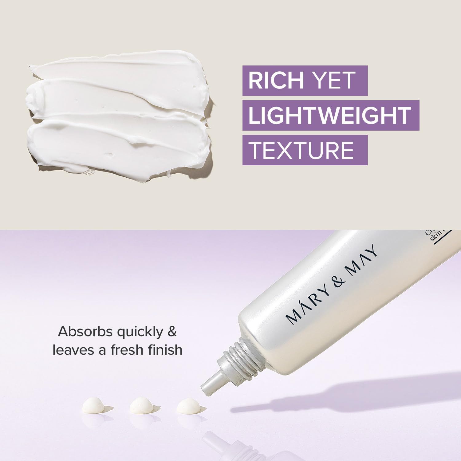 MARY & MAY Anti-Aging-Augencreme Tranexamic Acid + Glutathion Eye Cream 30 ml – Aufhellende Augencreme, gegen dunkle Augenringe mit Niacinamid & Hyaluron –, Koreanische Skincare für die Augenpartie