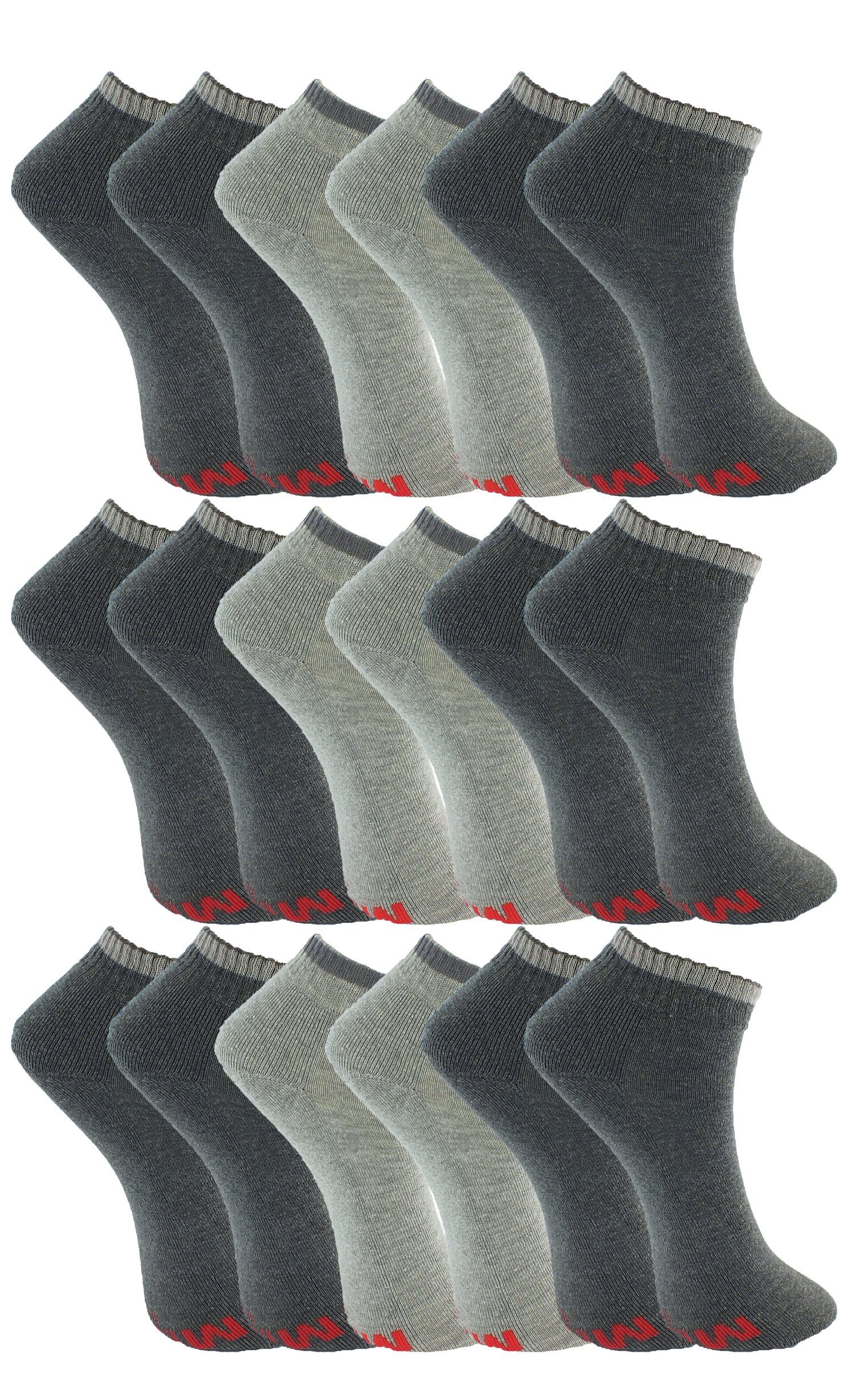 MUSTANG Kurzsocken grau Farben verschiedene (9-Paar)