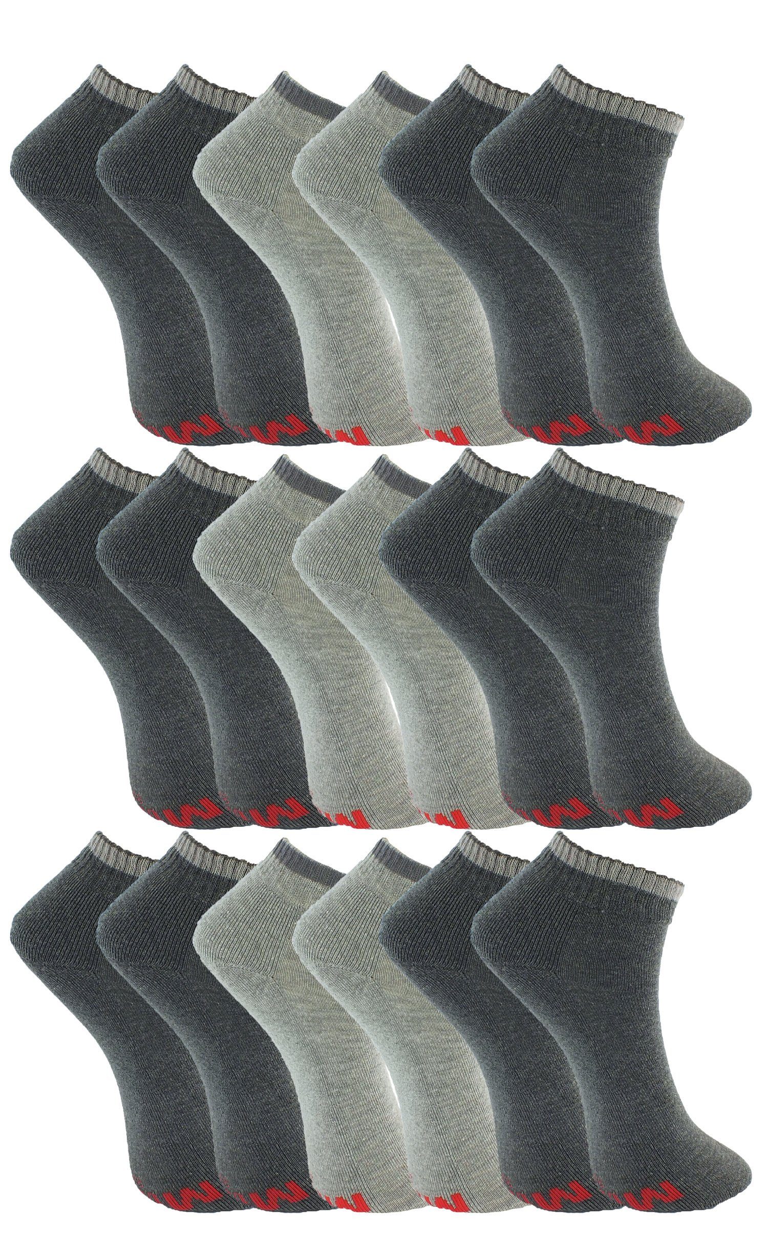 grau MUSTANG (9-Paar) Farben Kurzsocken verschiedene