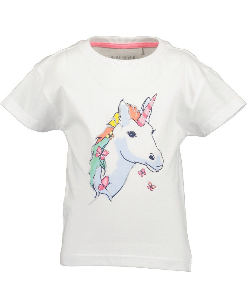 T-Shirt Blue Seven Mädchen T-Shirt Einhorn weiß