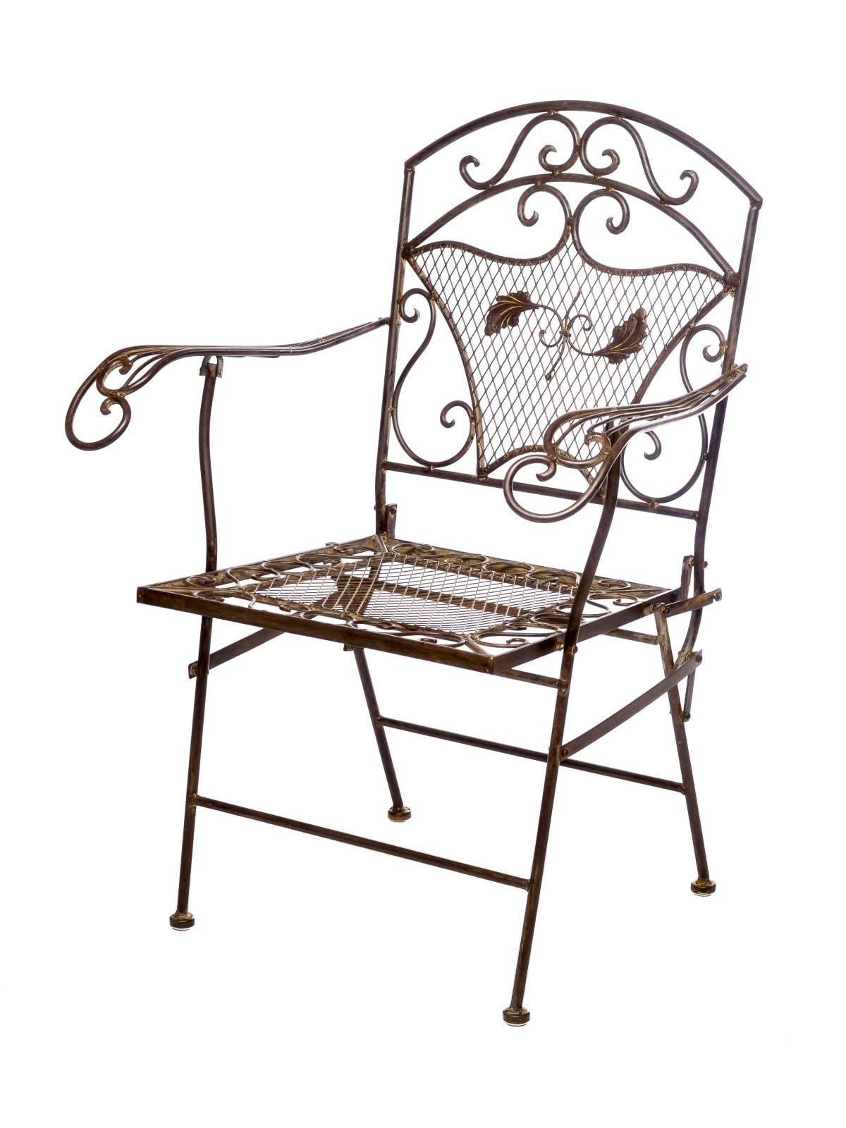 Aubaho Gartenstuhl Nostalgie Gartensessel Eisen 15kg Gartenstuhl Sessel Stuhl antik Stil