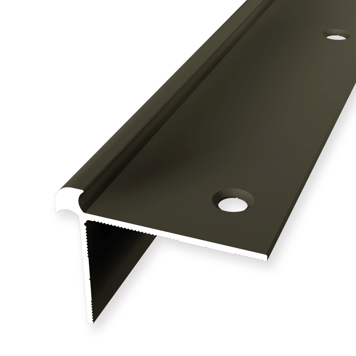 Küberit Treppenkantenprofil 32 x 42 x 2500 mm Winkelprofil Bronze Gebohrt Aluminium