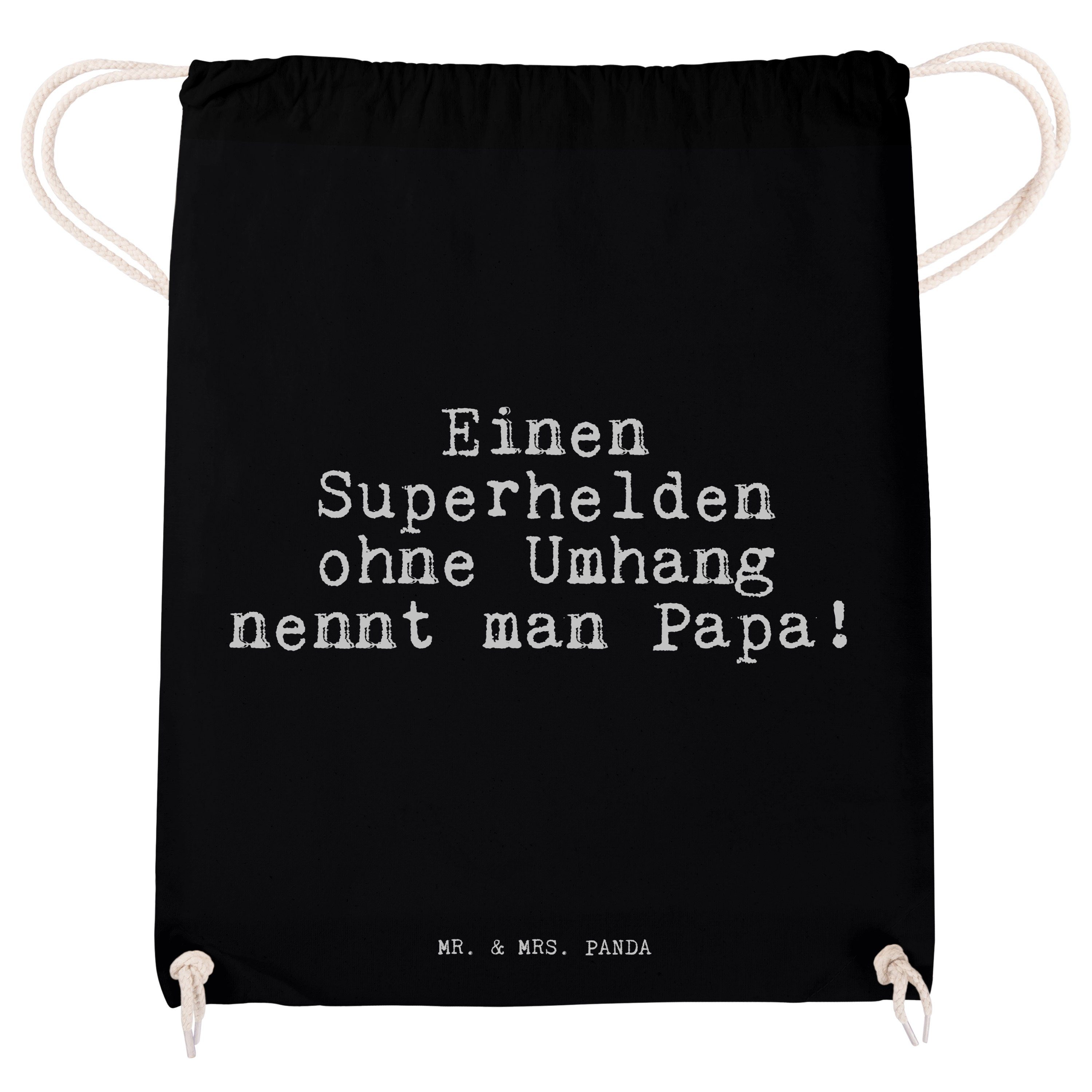 Mr. & Mrs. Panda Sporttasche - Schwarz Geschenk, - Tasche (1-tlg) Männer, Einen Superhelden Umhang... ohne