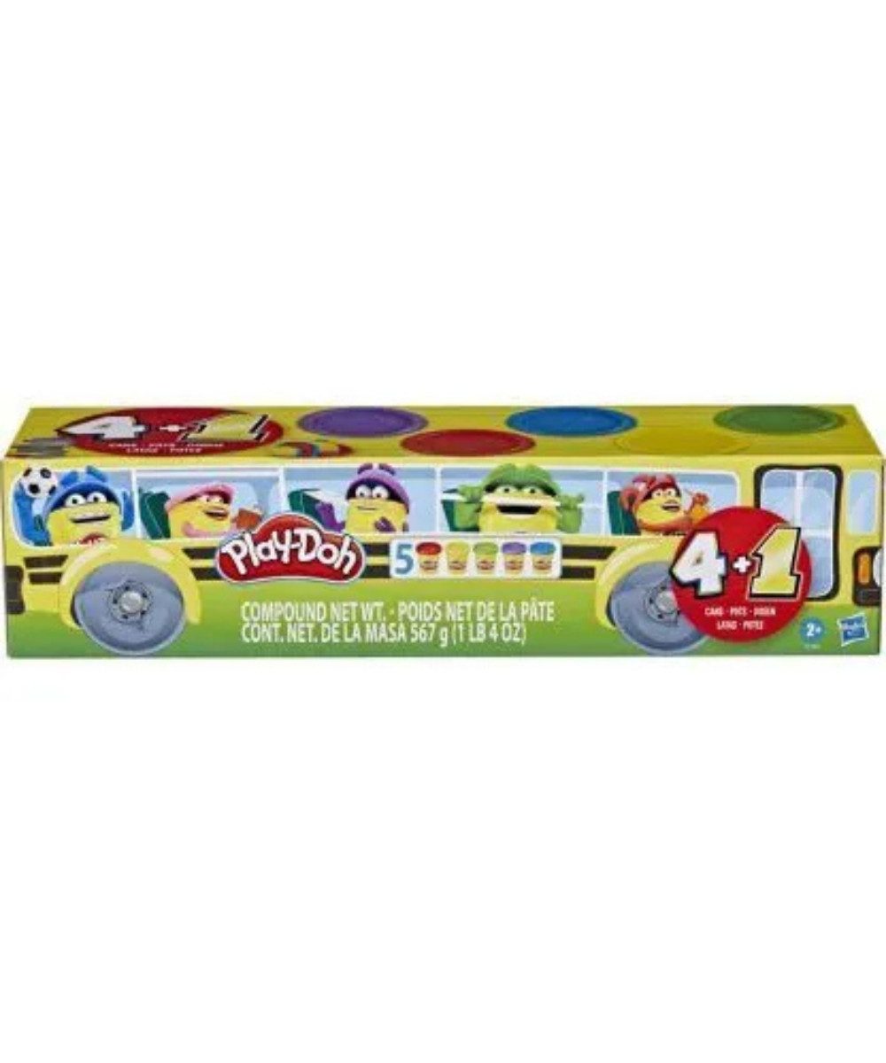Hasbro Knete Play-Doh BACK TO SCHOOL 4+1 Pack (packung, 5-tlg., Play-Doh BACK TO SCHOOL 4+1 Pack)