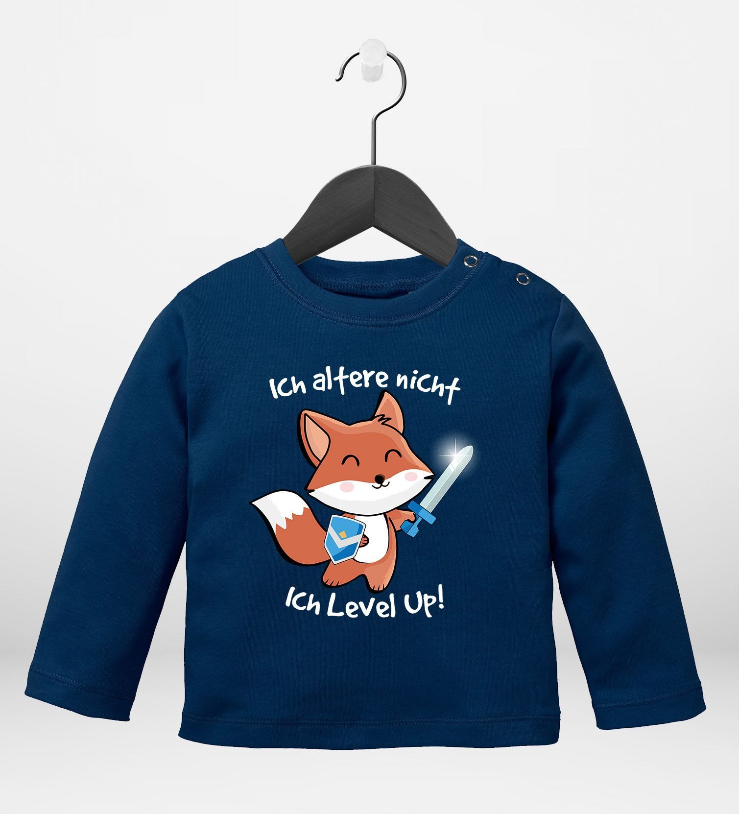 Rundhalsshirt Baby Langarm-Shirt Gaming mit Spruch lustig Fuchs Ich altere nicht