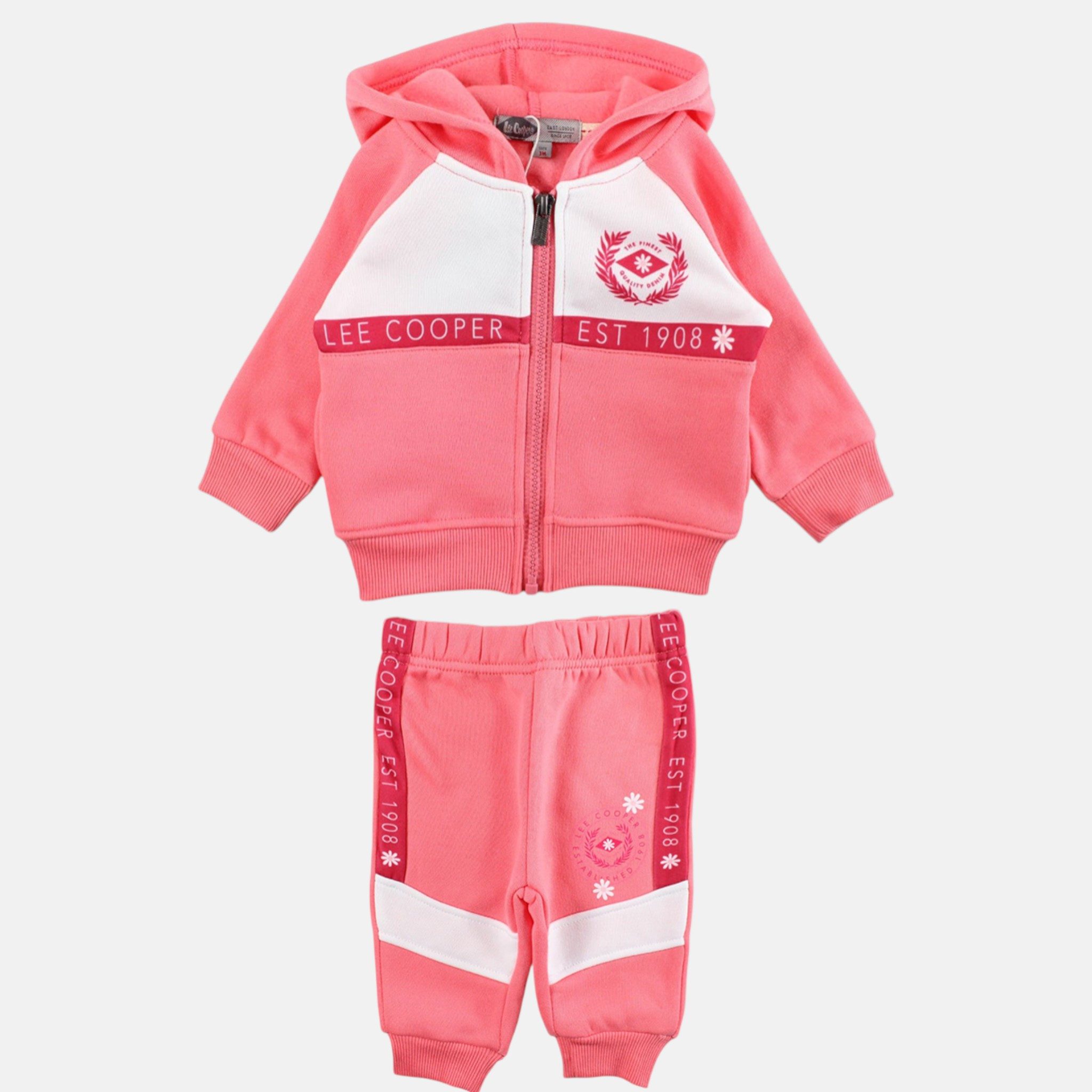 Lee Cooper Jogginganzug Mädchen Sportanzug Baby Jogginganzug Hose + Jacke 3-24 Monate, Mädchen Baby Jogger 2 teilig