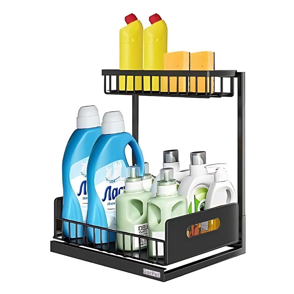 GarPet Küchenregal Spülschrank Organizer ausziehbar Küche Bad Metall Gewürz günstig online kaufen