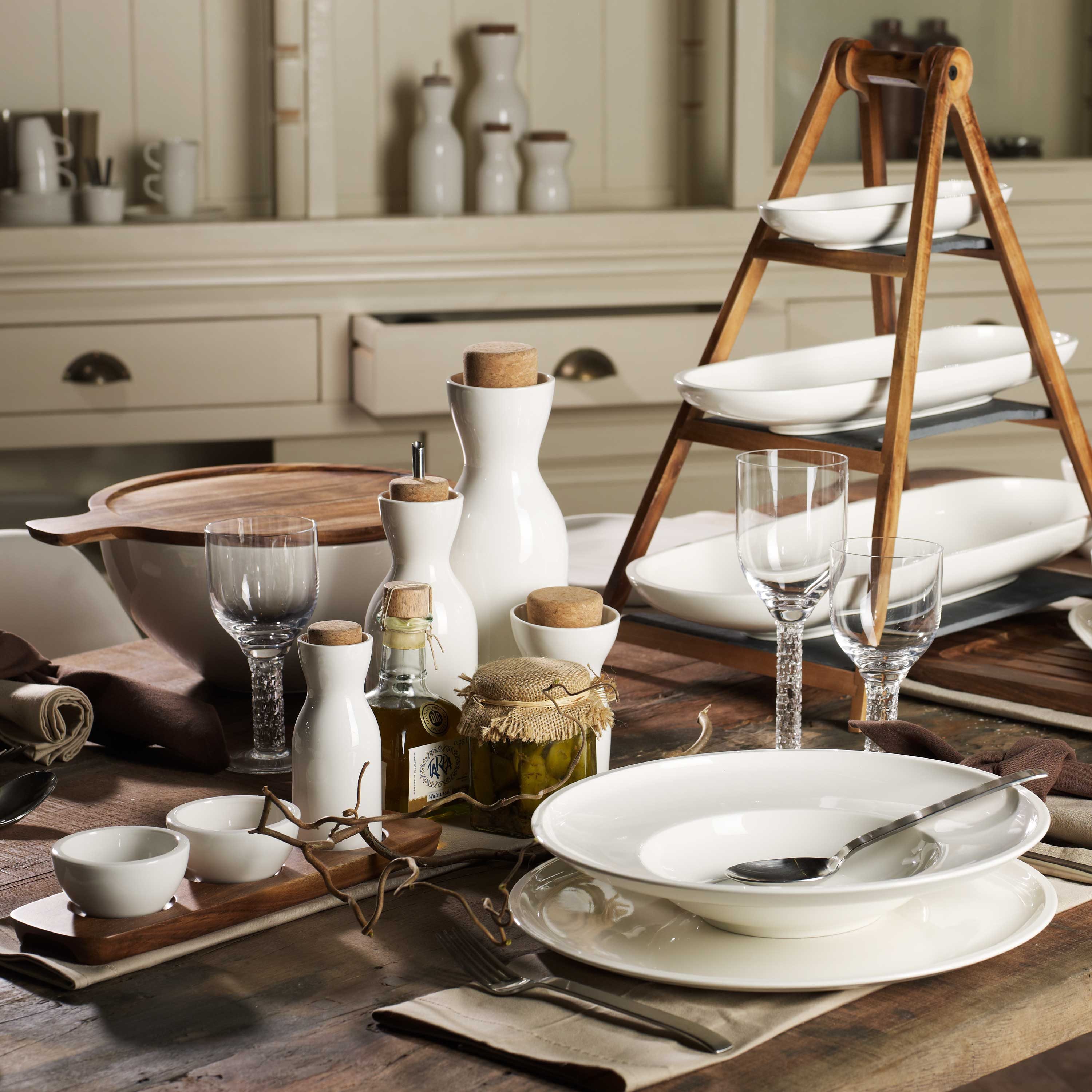 Villeroy & Boch Geschirr-Set Artesano Original Tafelset (6-tlg), 2 Personen, Porzellan, Premium Porzellan