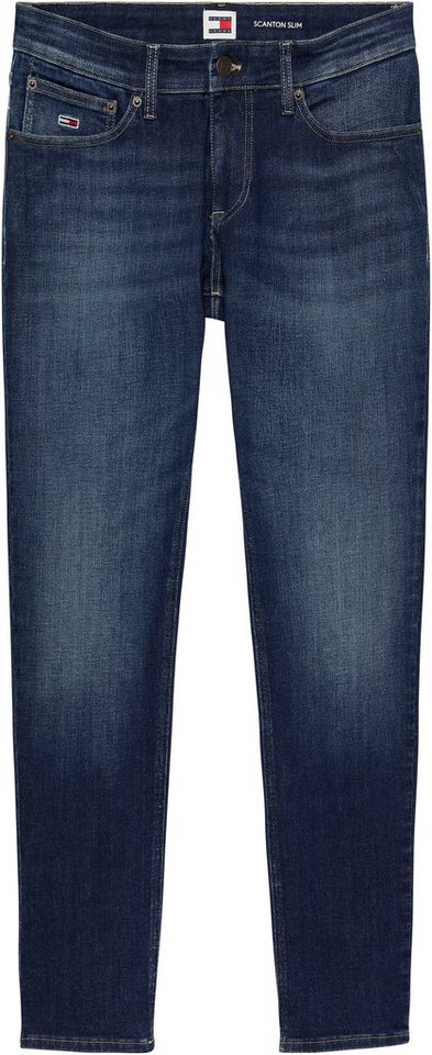 Tommy Jeans Plus Slim-fit-Jeans SCANTON PLUS AH4230 mit Ledermarkenlabel