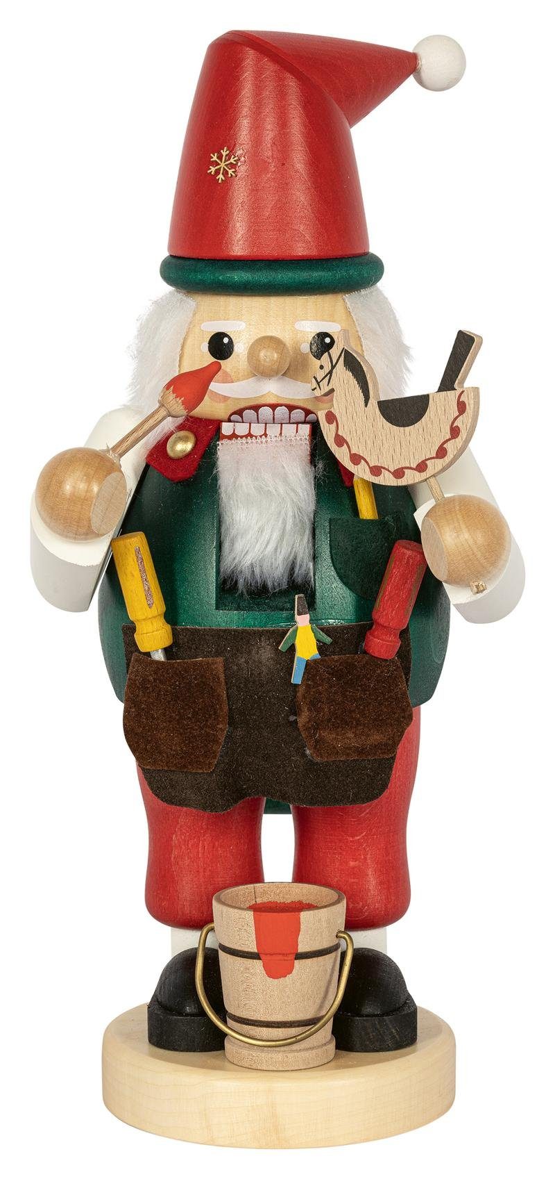 Richard Glaesser Nussknacker Santa Zwerg, Höhe ca. 29 cm, Handwerkskunst original Erzgebirge