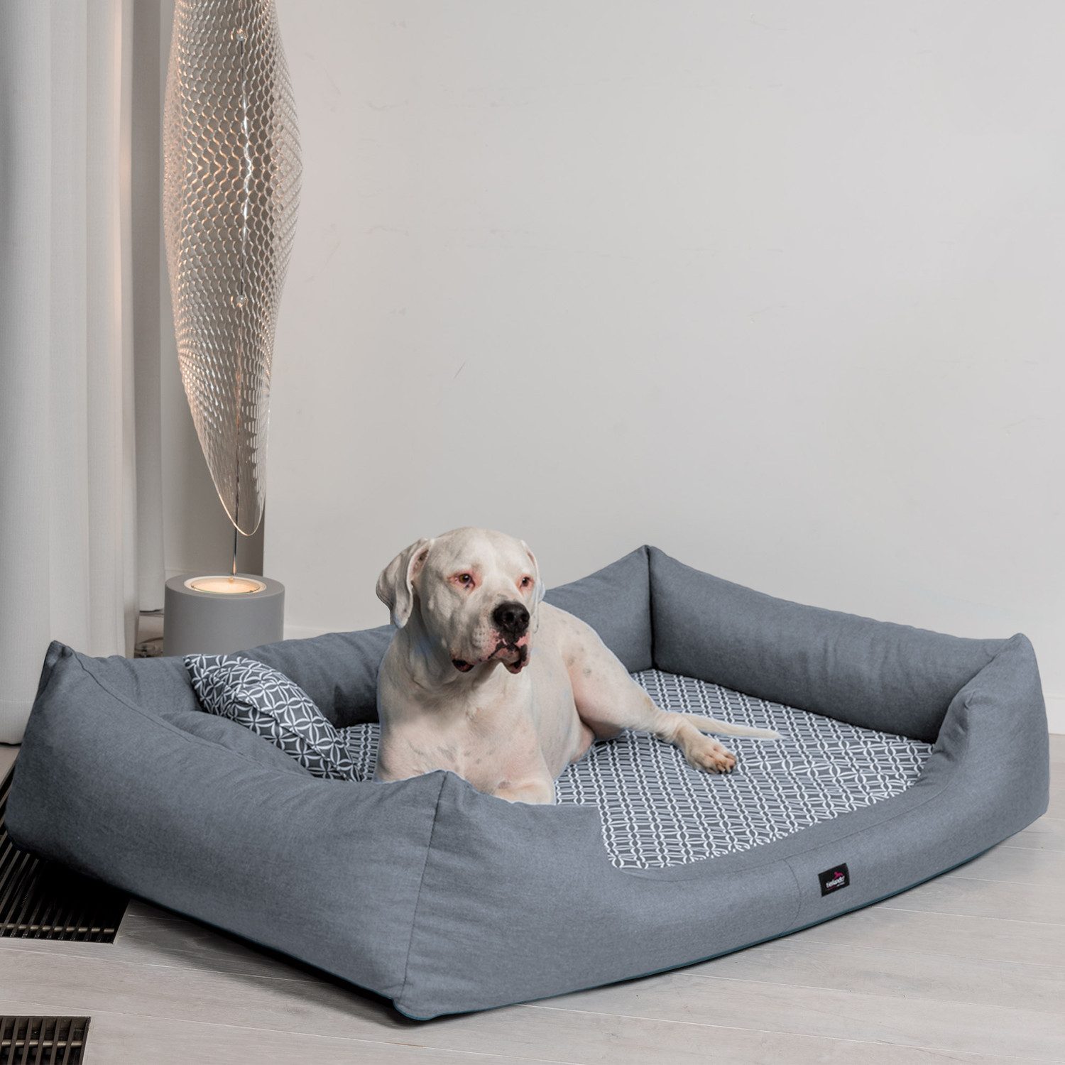 Thumbnail - tierlando® Tierbett Orthopädisches Hundebett ELLEN Polyester Rauten-Muster L-XXXL