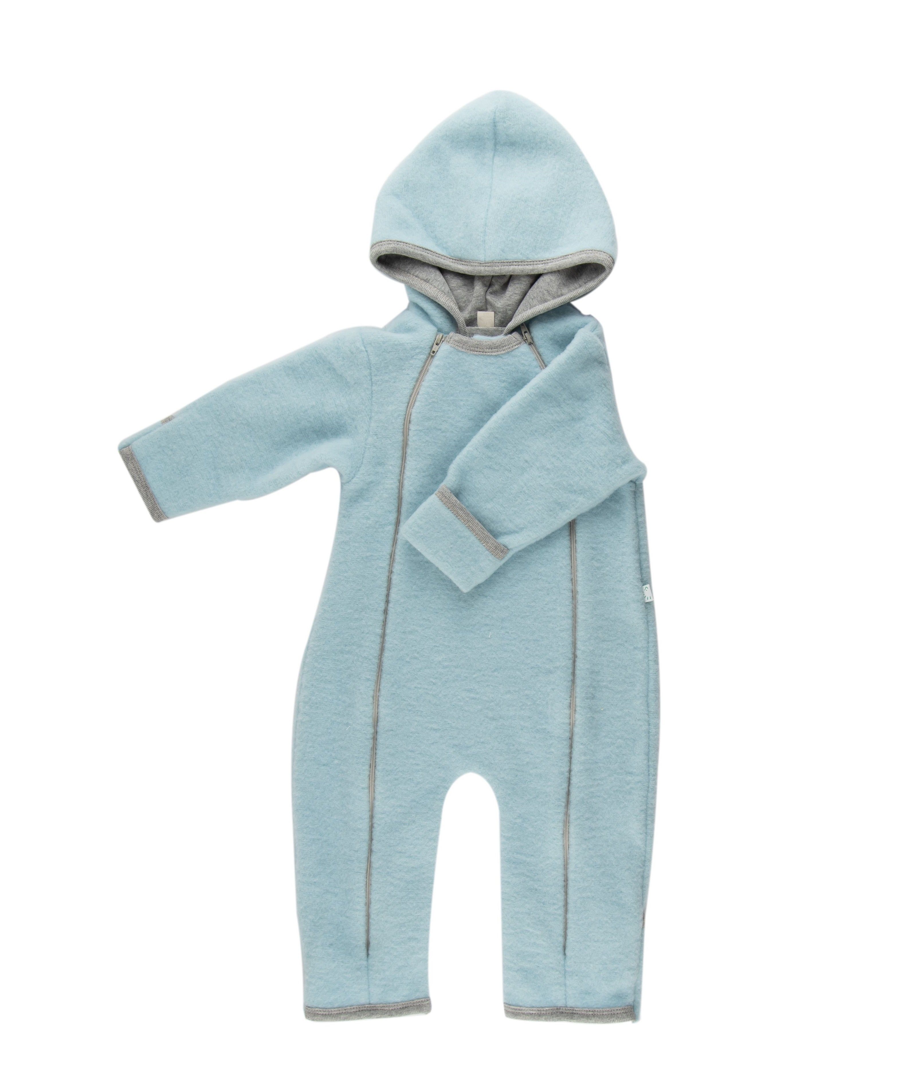 Popolini Schneeoverall Overall Baby Wollvlies Hellblau | Schneeanzüge