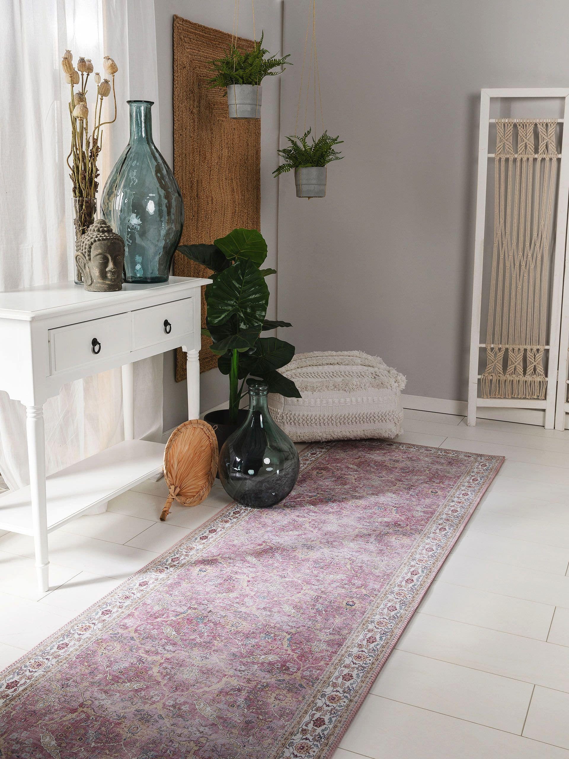 benuta Läufer Laury, rechteckig, Höhe: 5 mm, Kunstfaser, Berber, Ethno-Style, Wohnzimmer