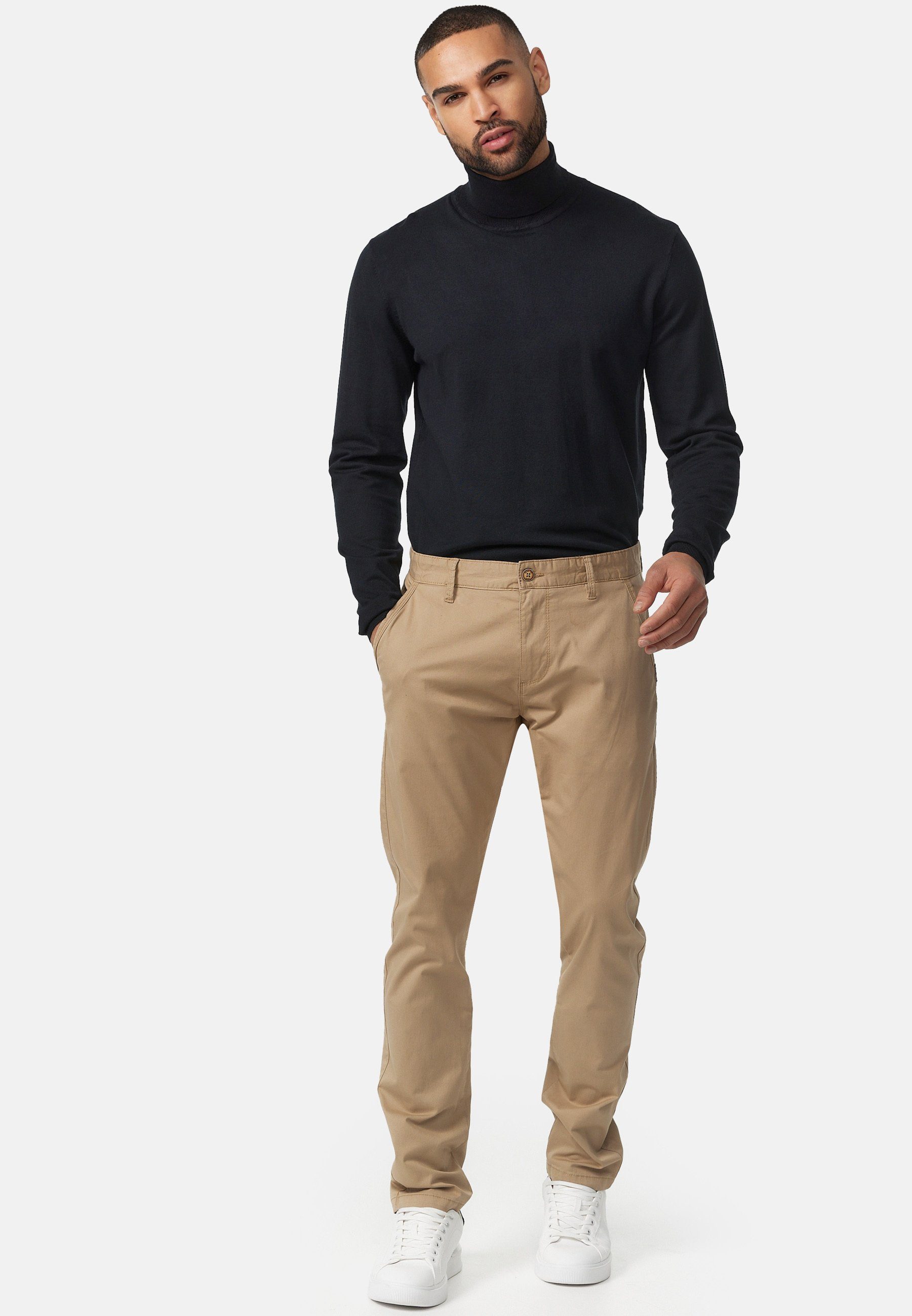 Indicode Chinohose Herren Cherry Chino Hose Herrenhose 98% Baumwolle, 2% El günstig online kaufen