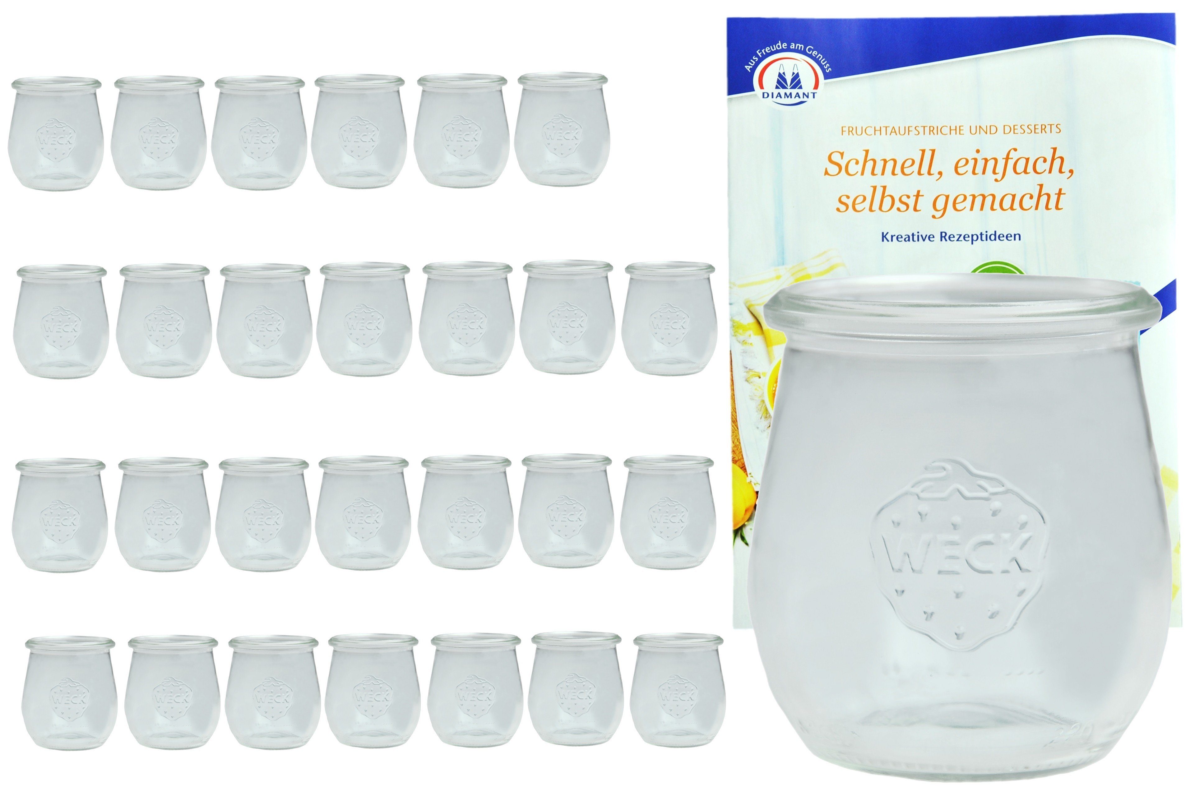 Einmachglas 28er Set Weck Tulpengläser 220 ml Dessertgläser