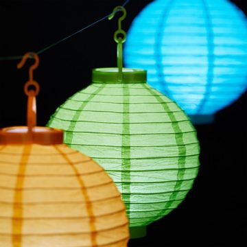 relaxdays LED Lampion 20 x LED Lampions bunt