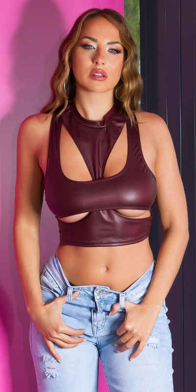 Koucla Crop-Top mit Cut Outs, Wetlook