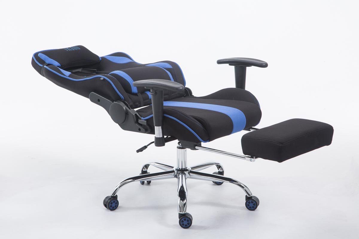 schwarz/blau mit/ohne Chair Limit Fußablage CLP Stoff, Gaming