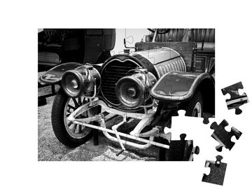 puzzleYOU Puzzle Vintage Classic Oldtimer, schwarz-weiß, 48 Puzzleteile, puzzleYOU-Kollektionen Oldtimer