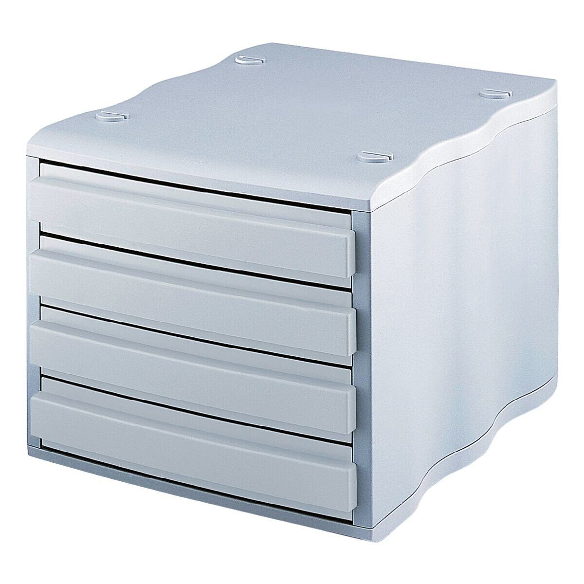 STYRO Schubladenbox Styrowave, mit 4 Schubladen, geschlossen, stapelbar