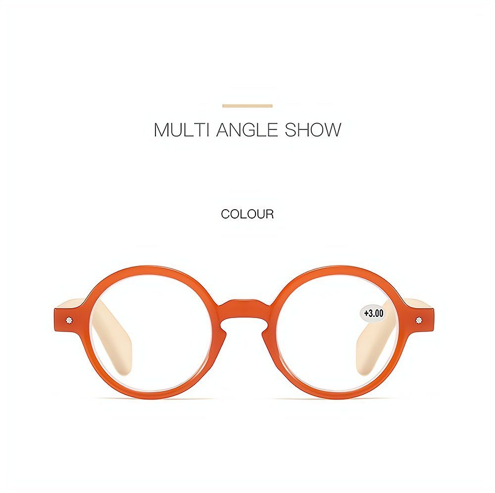 anti Lesebrille orange Rahmen Gläser PACIEA bedruckte blaue presbyopische Mode