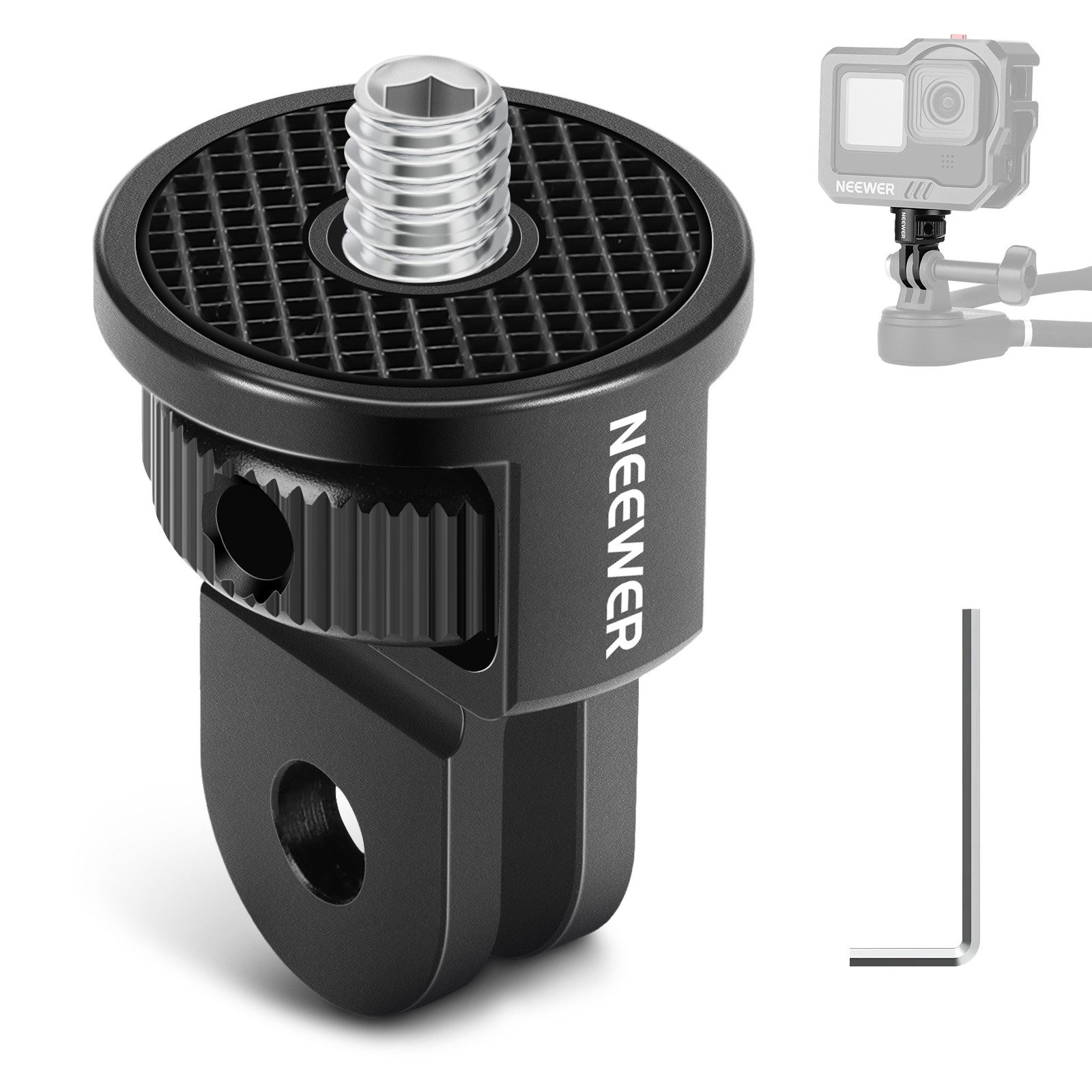 Neewer Action Cam-Halterung GP-7 Action Kamera Adapter für GoPro & DJI Pocket 3, (Packung, 2 polige Adapter)