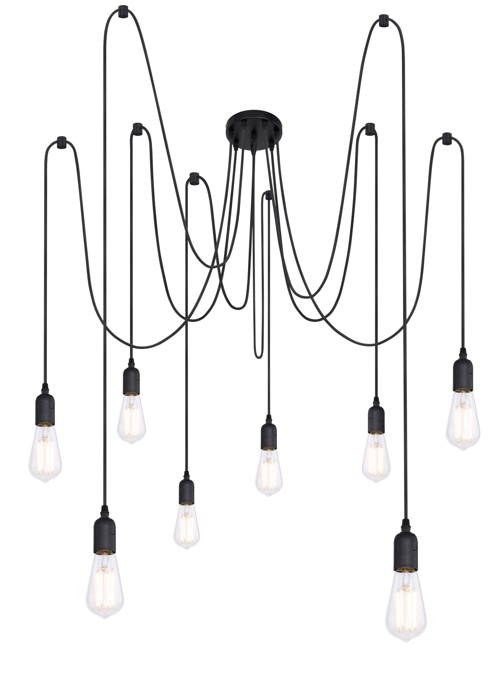 GLOBO LIGHTING Hängeleuchte Hängeleuchte Esszimmer Hängelampe 7 flammig Pendelleuchte Retro A110-8