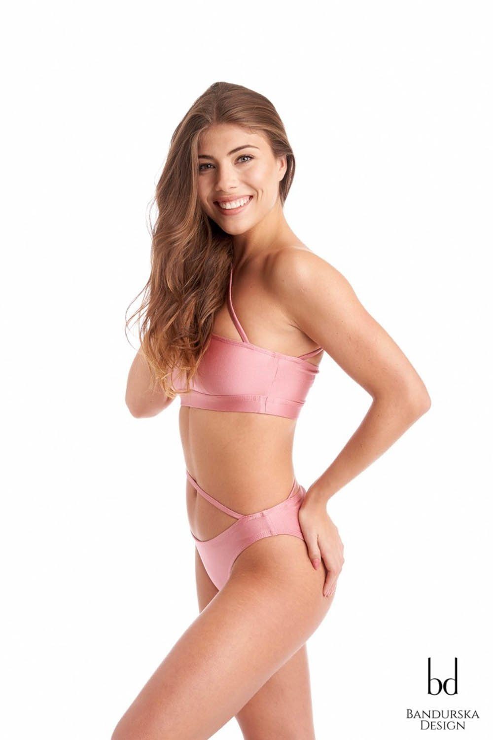 Frauen Shorts Rot, Spells Bandurska für Pink Bikinislip Love Bekleidung (1-St) Sport Bandurska