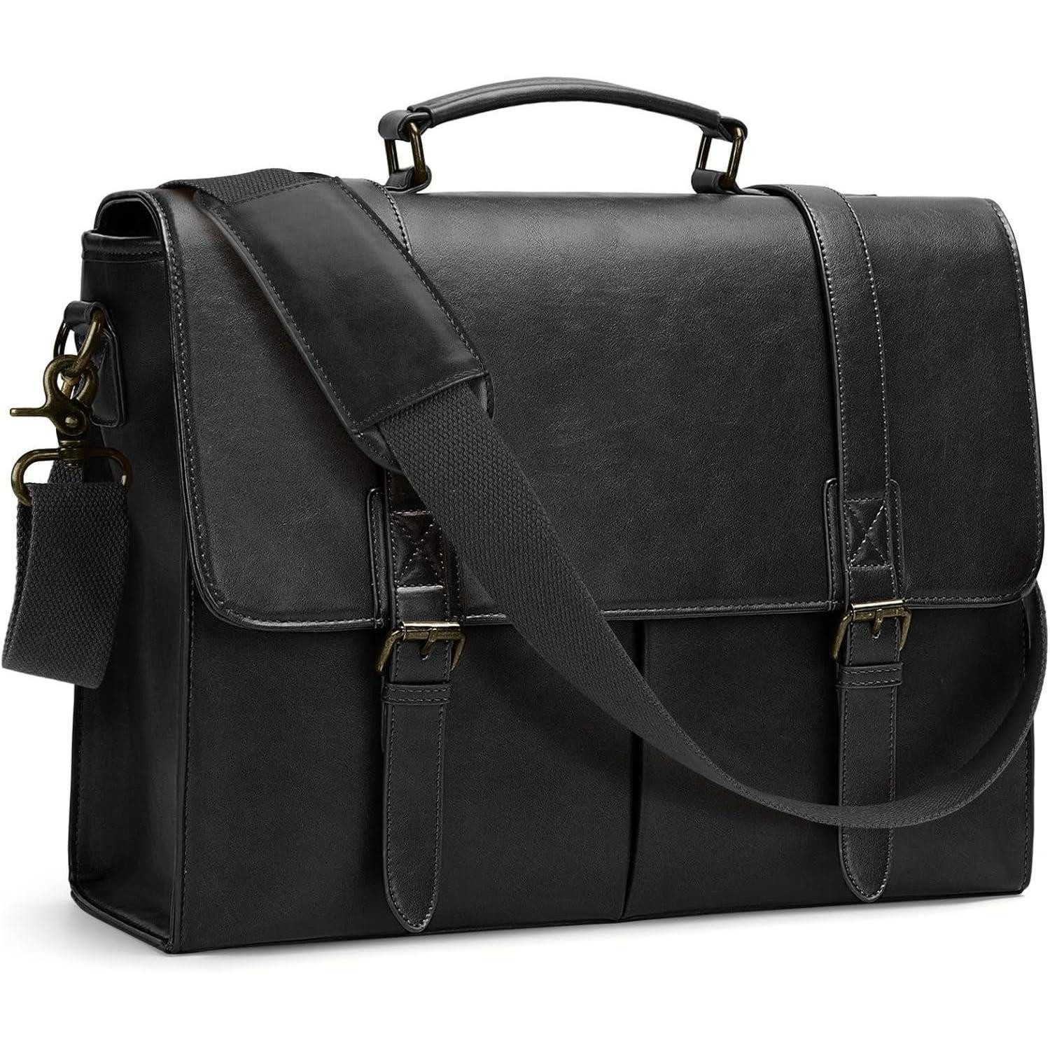 Laptoptasche Laptoptasche Herren Aktentasche Messenger Arbeit Schwarz 15,6 Zoll
