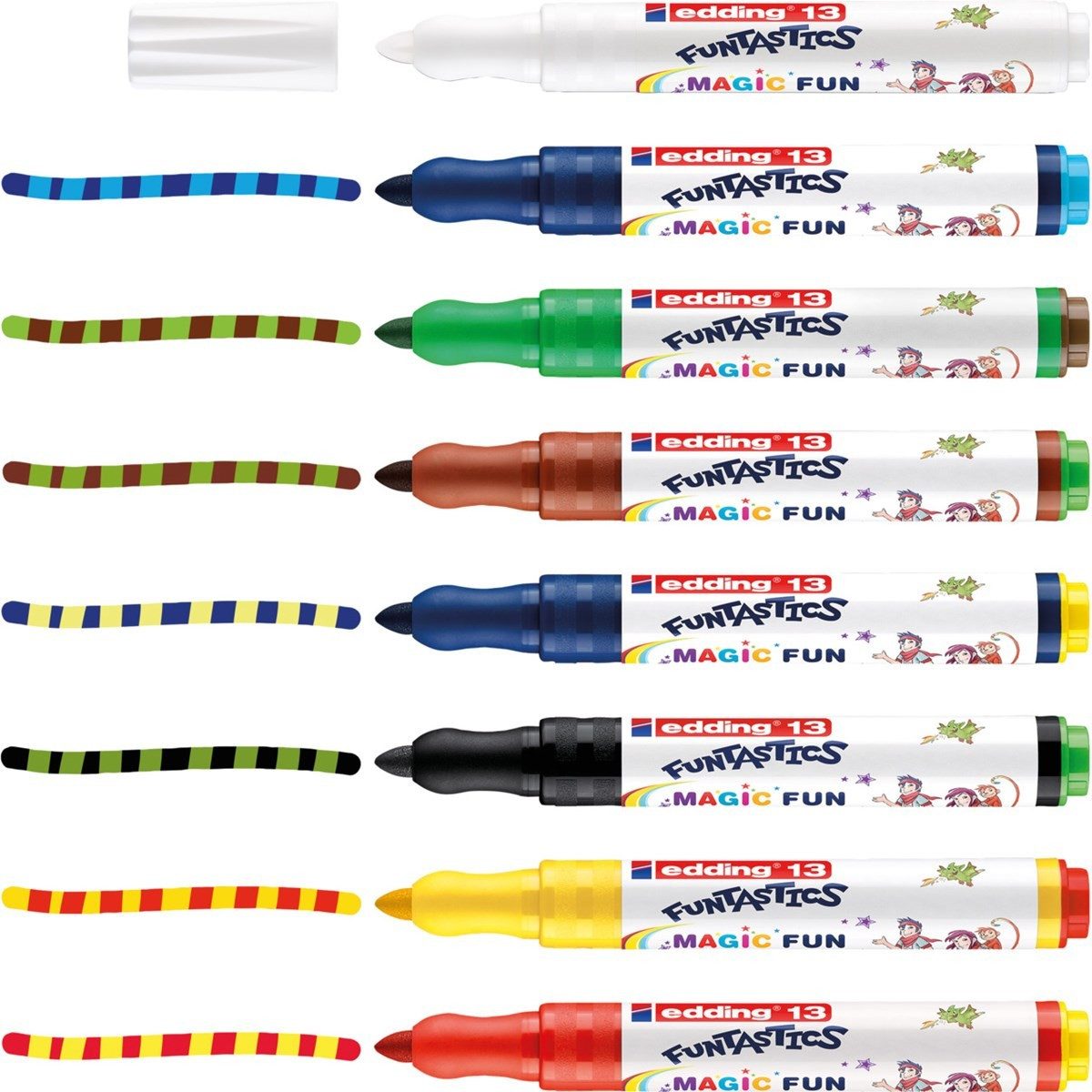 edding Faserstift Fasermaler Set mit Zaubertinte 8er Set, Zaubertinte