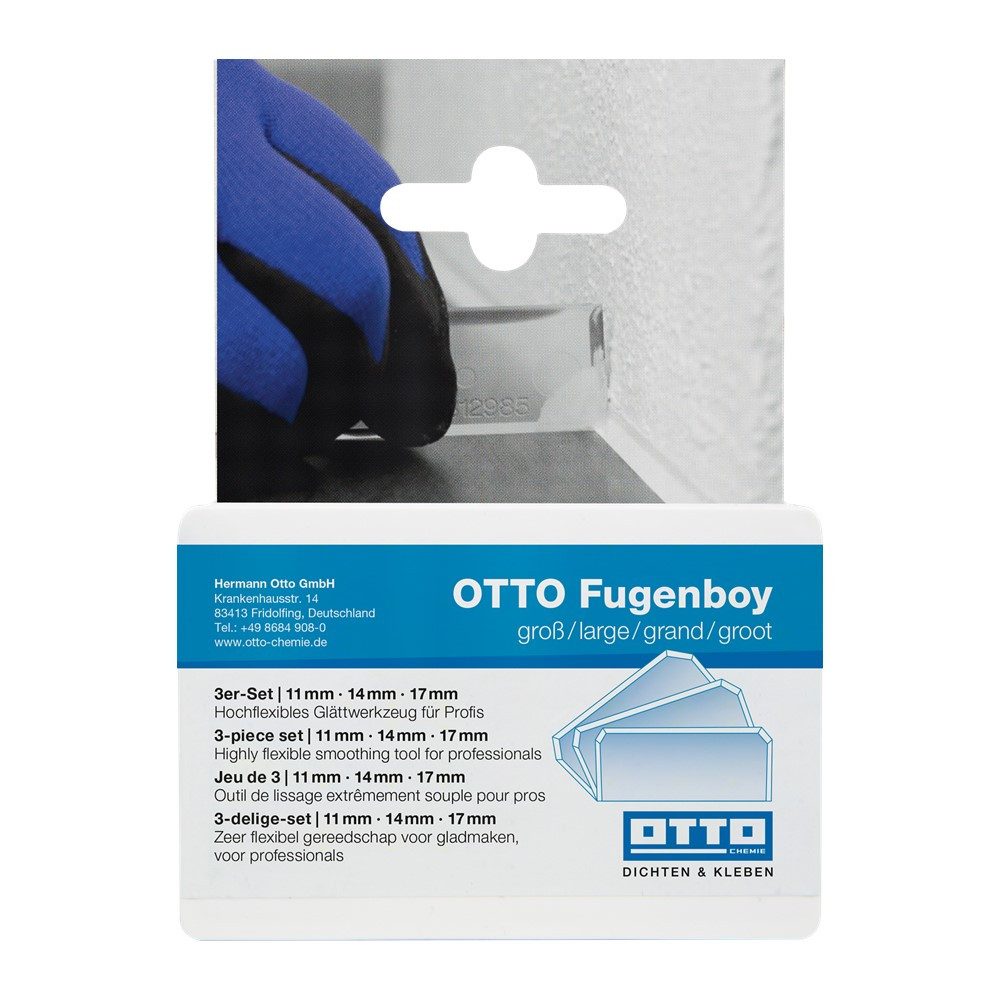 OTTO-Chemie Fugenspachtel Otto-Chemie Fugenboy groß Glättwerkzeug 11 mm, 14 mm, 17 mm (3-St)