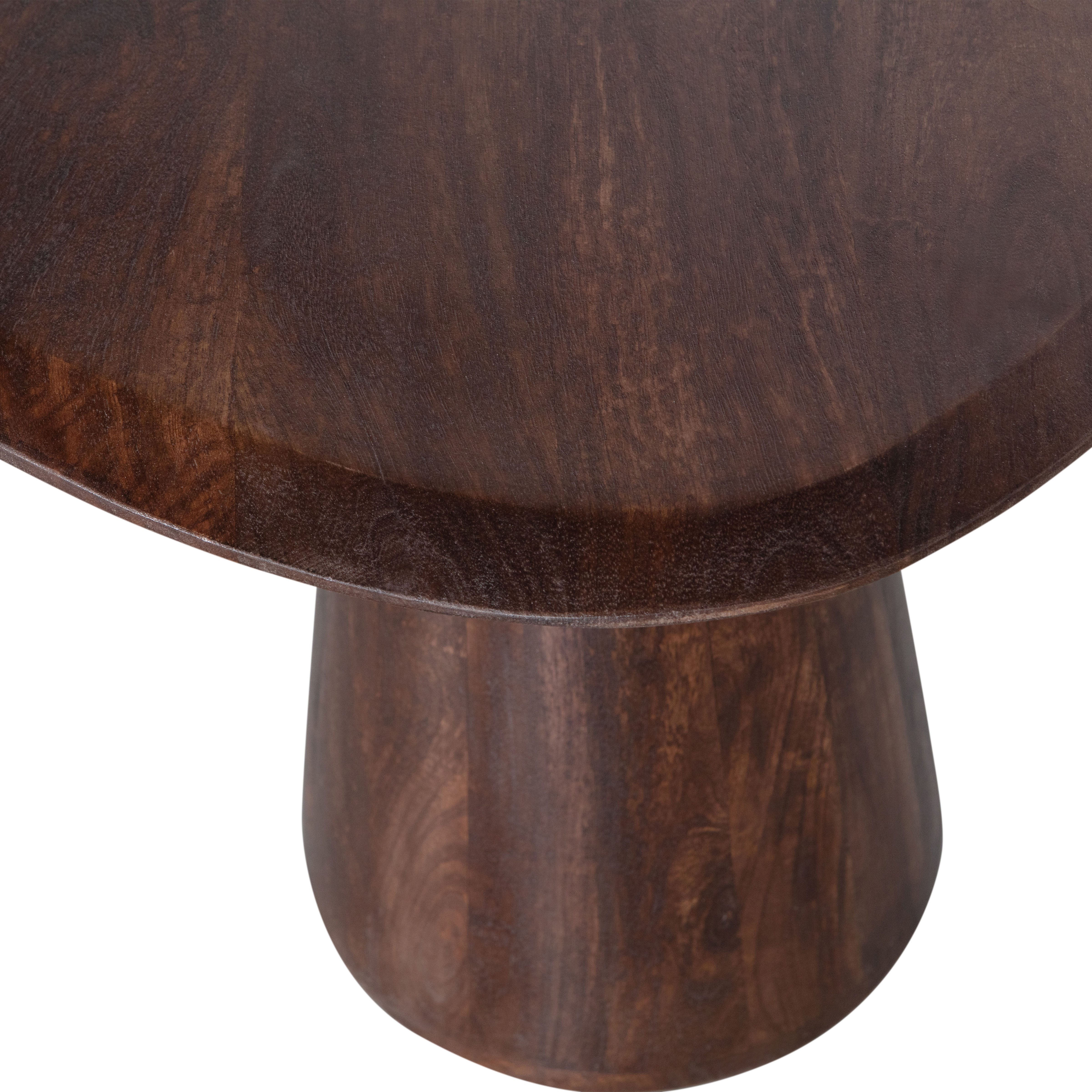 WOOOD Beistelltisch Posture aus Mangoholz mit organischer Platte und Standfuß 60x53x51 cm, Tragkraft 15 kg, Standfuß Ø 16–29 cm, Plattendicke 3 cm – Bild 5 von 5