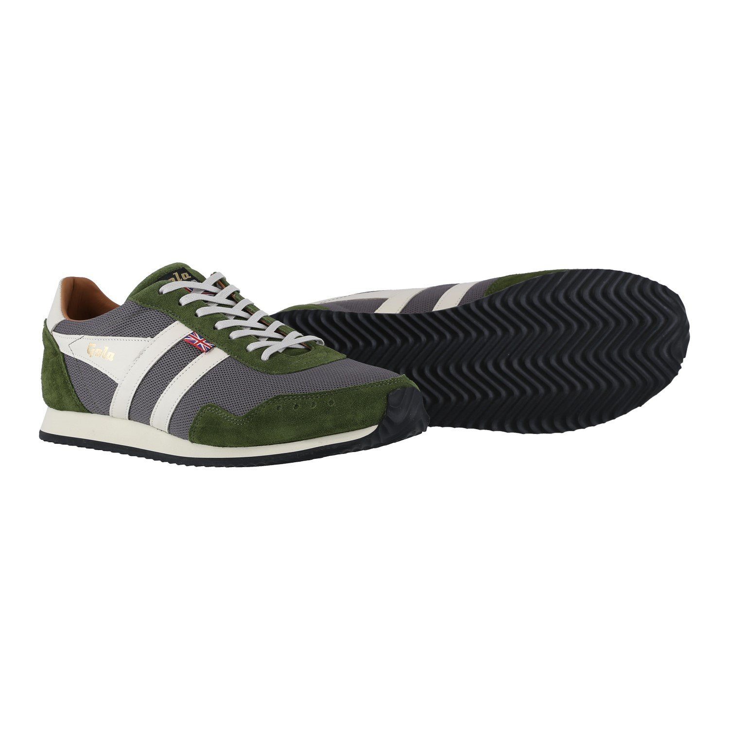 Gola Track Mesh 2 317 - Made in England - dunkelgrau/grün/offwhite Herren Sneaker