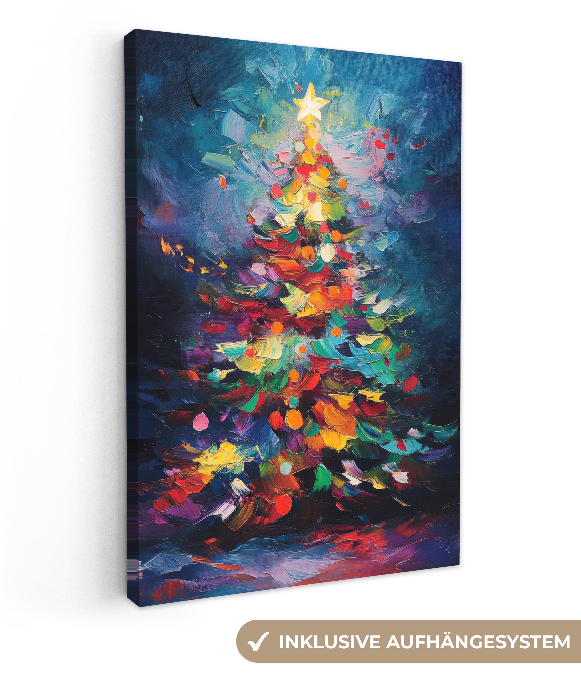 OneMillionCanvasses® Leinwandbild Weihnachtsbaum - Weihnachten - Abstrakt - günstig online kaufen