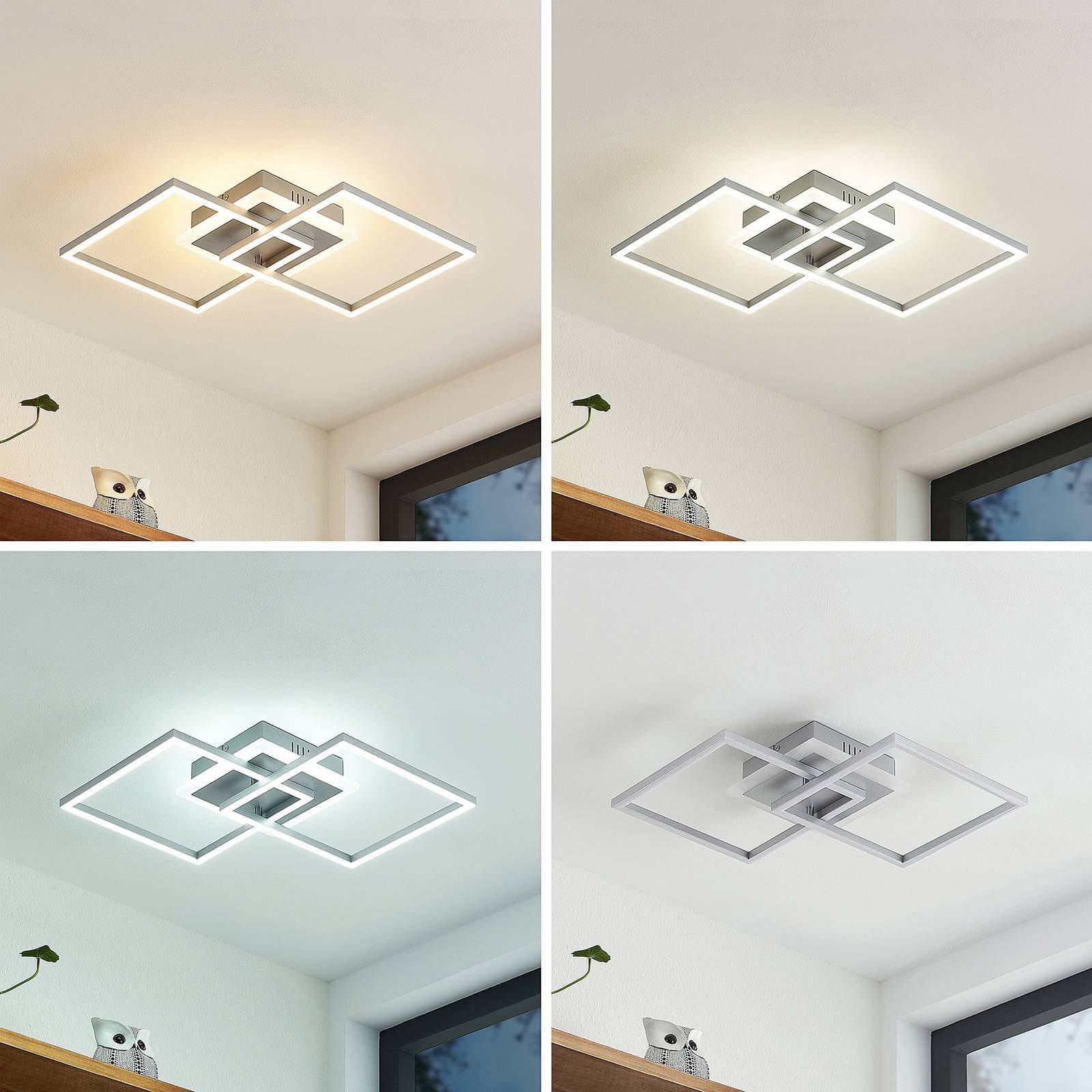 Lindby LED Deckenleuchte Fjardo, dimmbar, LED-Leuchtmittel günstig online kaufen