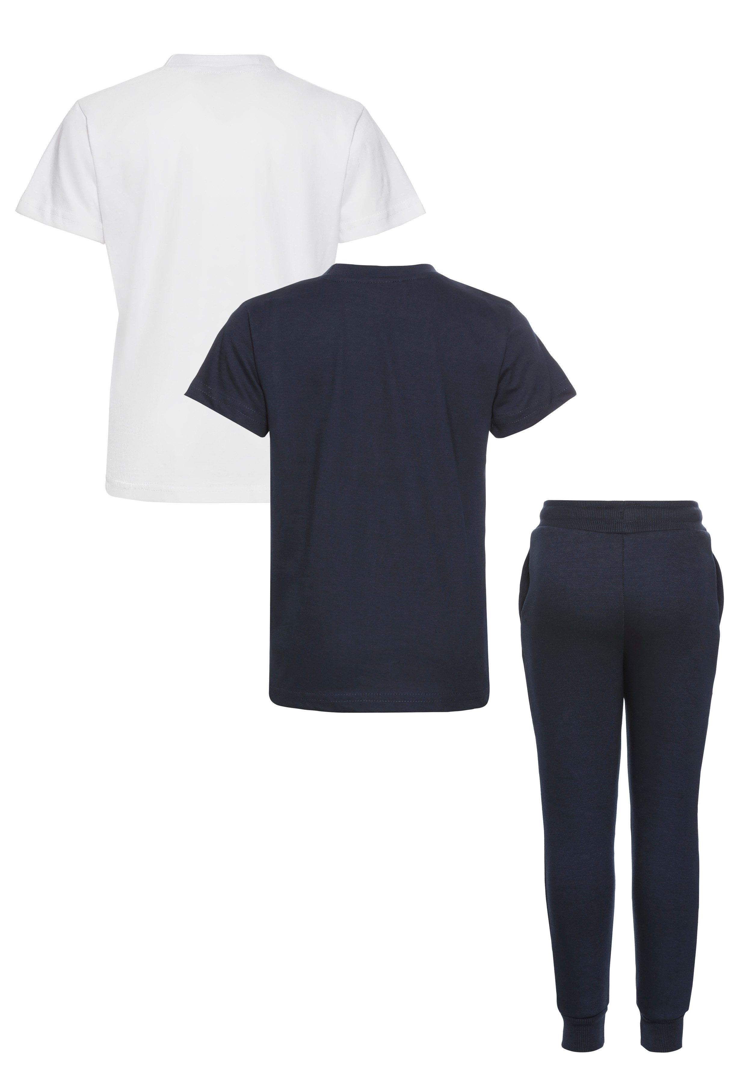 Ellesse Shirt & Hose (Set, 3-tlg) 3-teiliges Set, mit eingefasster Kante am Ausschnitt, pflegeleicht