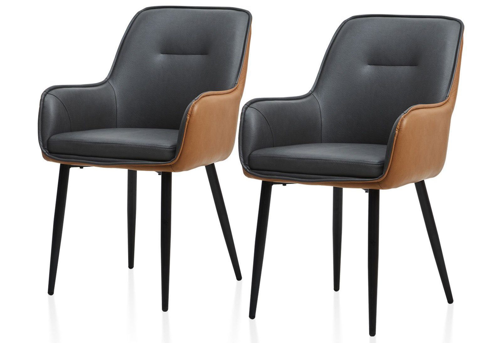 Ofcasa Esszimmerstuhl Kunstlederstuhl (2er Set), Zweifarbige günstig online kaufen