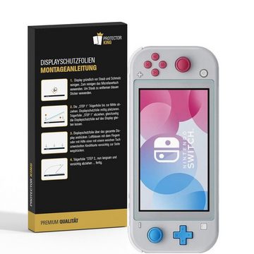 Protectorking Schutzfolie 2x Panzerfolie für Nintendo Switch Lite Displayschutz Schutzfolie, (2-Stück), ANTI-SPLITTER