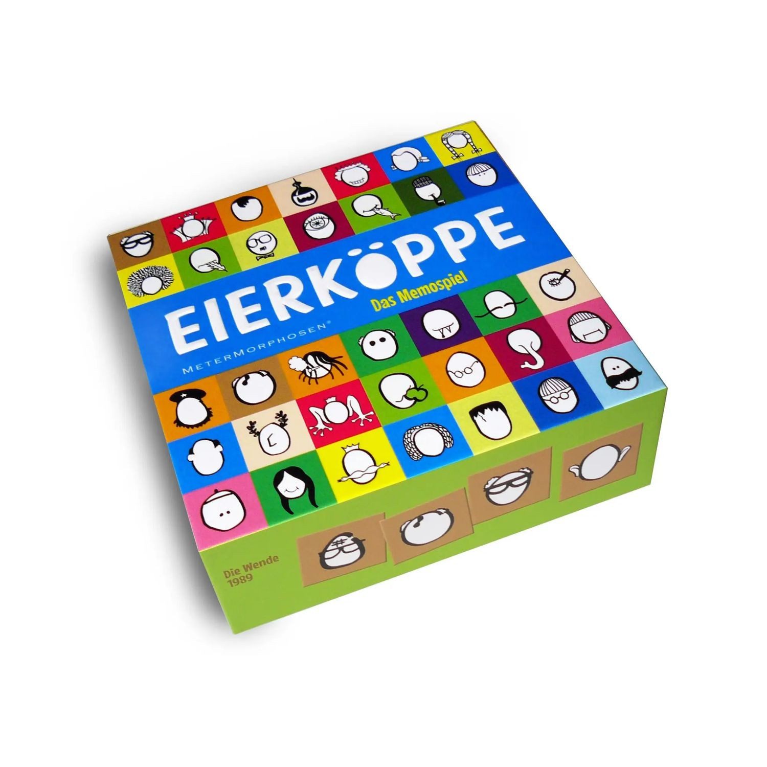 Metermorphosen Spiel Eierköppe. 64 ausgekochte Typen als Memospiel