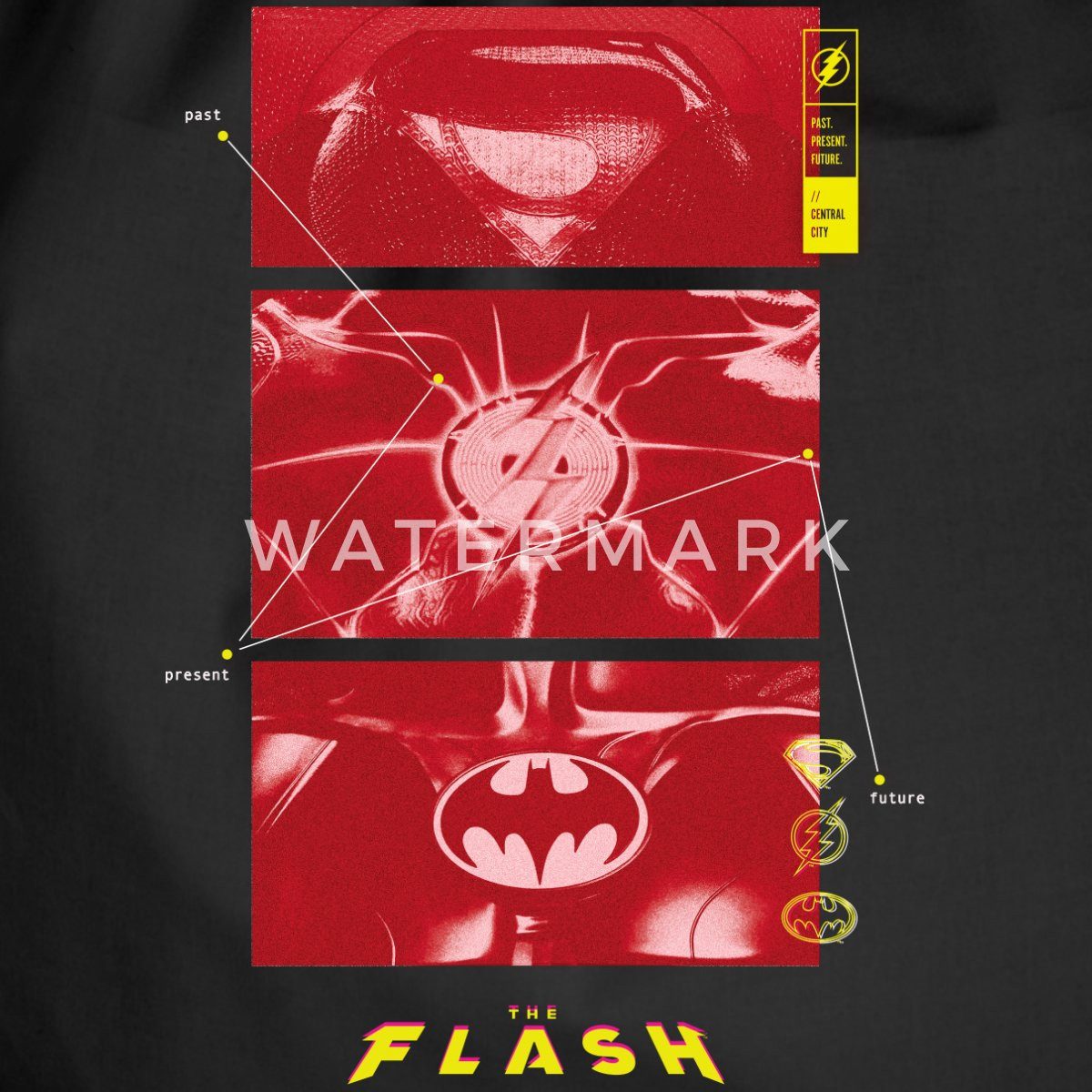 Spreadshirt Turnbeutel The Flash Anzüge Supergirl Flash Batman Mit Logos Turnbeutel (1-tlg)