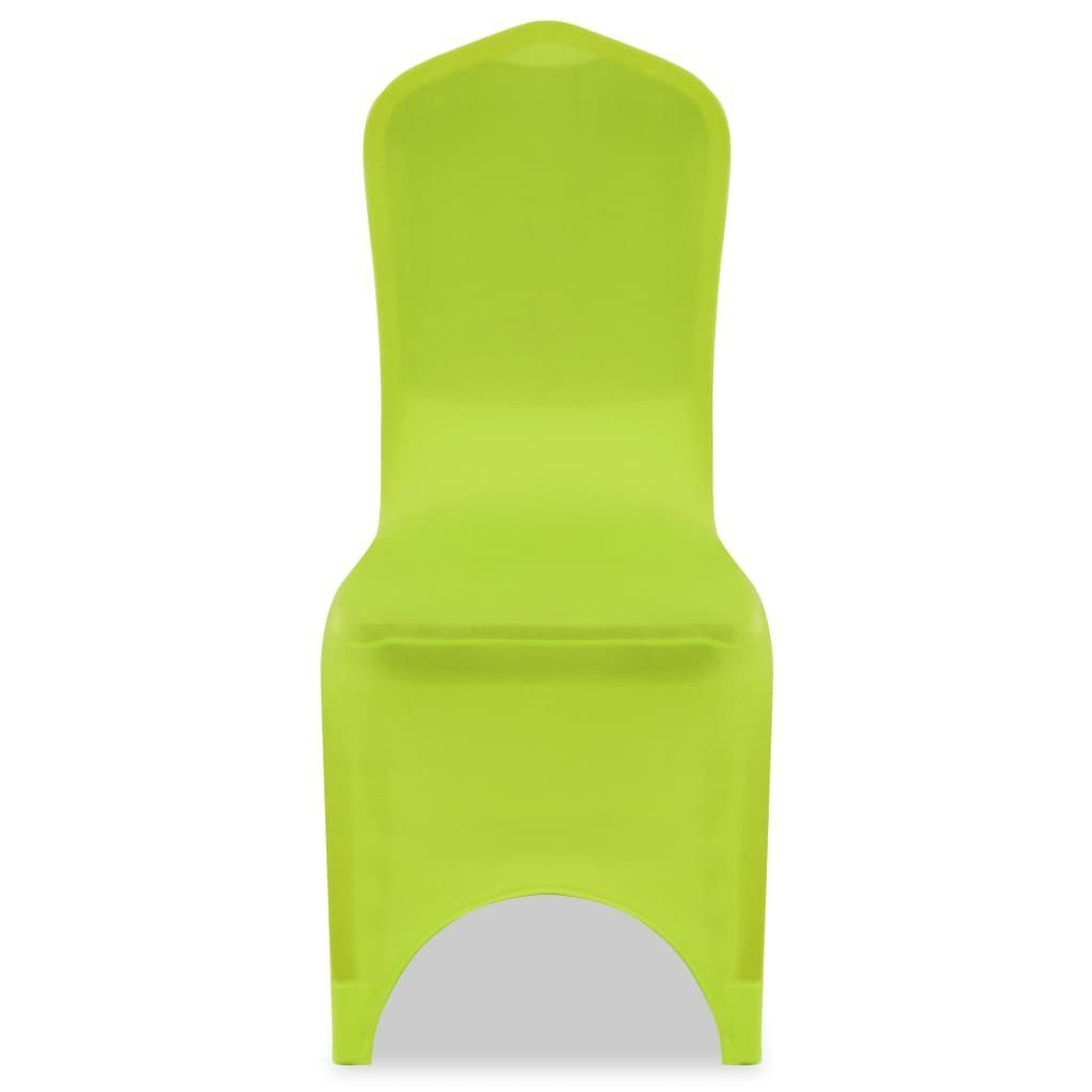 vidaXL Hussen-Set Stretch Stuhlbezug 4 Stück Grün
