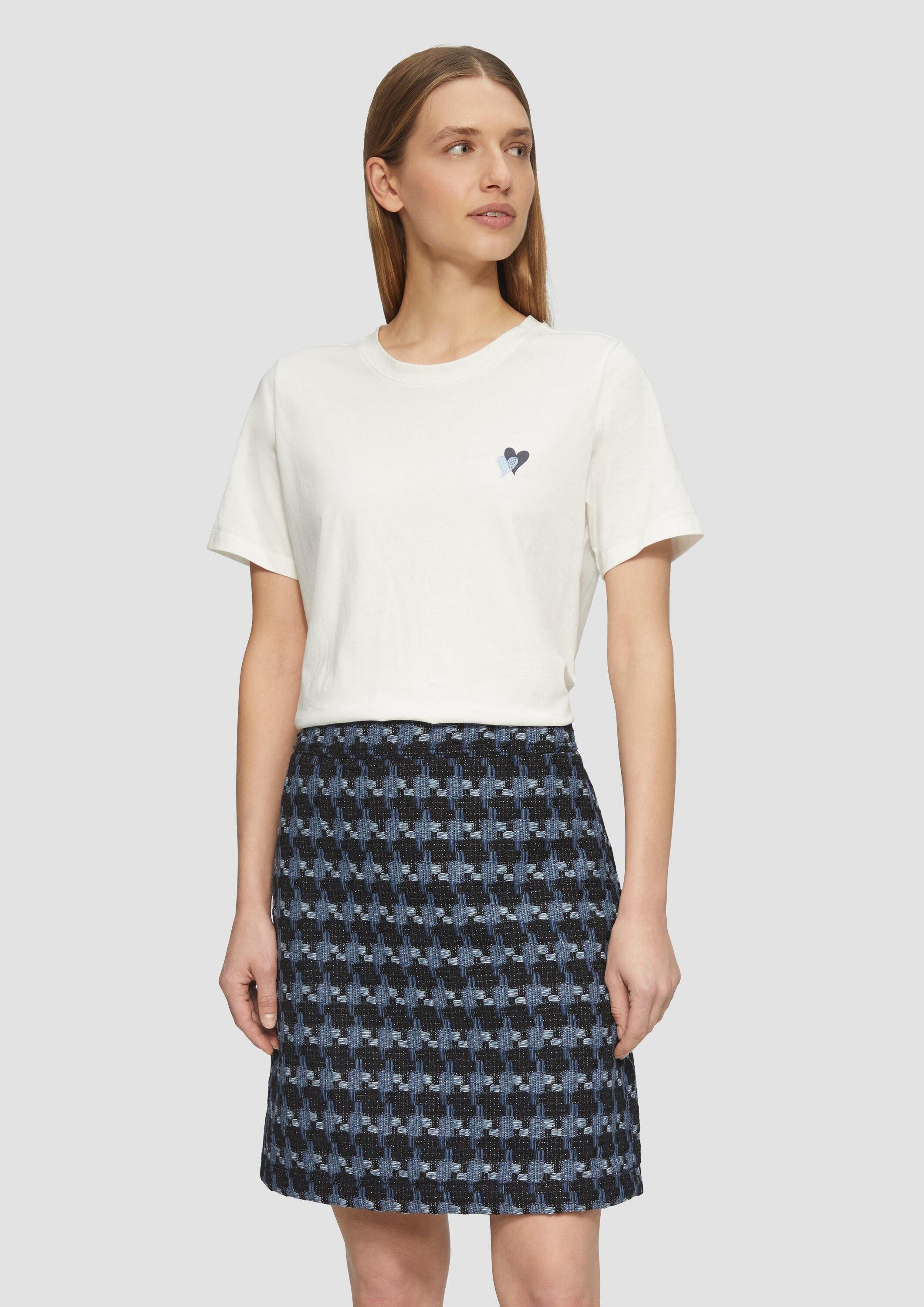 s.Oliver Minirock Rock Gemusterter Bouclé-Rock günstig online kaufen