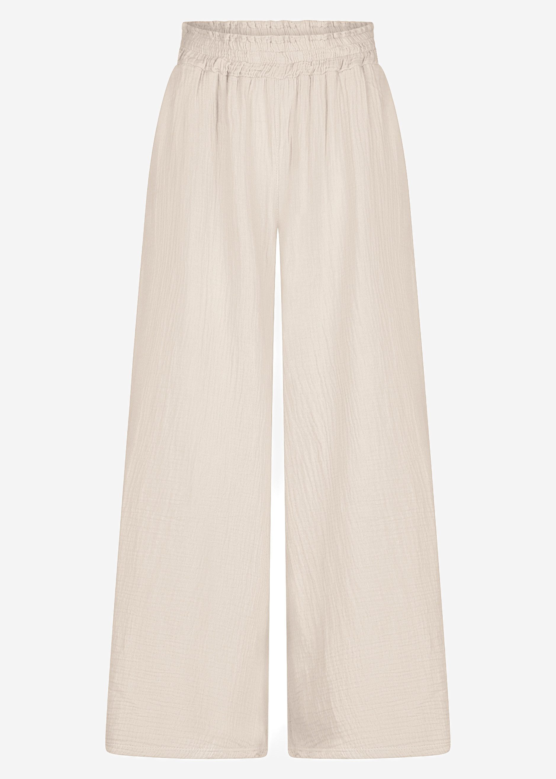 SASSYCLASSY Stoffhose Leichte Musselin Sommer Hose Damen Lang Elegant Locke günstig online kaufen